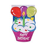 View Happy Birthday Garden Size Applique Flag - 