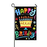 View Rossne G sun Happy Birthday Big Cake Garden Flag House Flag Decoration Double Sided Flag 12.5" x 18" - 