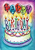 View Toland Home Garden Birthday Wishes 12.5 x 18 Inch Decorative Celebrate Party Cake Balloon Garden Flag - 