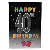 View Caroline's Treasures CJ1123GF Happy 40Th Birthday Flag, Small, Multicolor - 