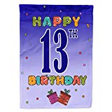 View Caroline's Treasures CJ1104GF Happy 13Th Birthday Flag, Small, Multicolor - 