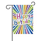 View ALAZA Happy Birthday Decorative Double Sided House Flag 28 x 40 inches - 