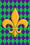 View Toland Home Garden Harlequin Fleur De-Lis 12.5 x 18 Inch Decorative Mardi Gras Classic Design Garden Flag - 