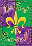 View Toland Home Garden Mardi Gras Beads 12.5 x 18 Inch Decorative Carnival Party Fleur De Lis Garden Flag - 