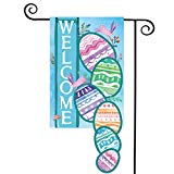 Easter Burlap Yard Outdoor Decoration 12.5 x 18 Inch AVOIN He is Risen Garden Flag Vertical Double Sided Spring Flowers