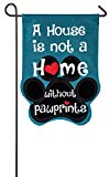 View Paw Prints Garden Burlap Flag - 13 x 1 x 18 Inches - 