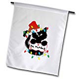 View 3dRose fl_180668_1"Cute Fuzzy Black Cat Ba Humbug Christmas Santa Garden Flag, 12 x 18 - 