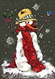 View Toland Home Garden Red Scarf 12.5 x 18 Inch Decorative Winter Snowman Holiday Snowflake Garden Flag - 