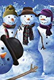 View Toland Home Garden Snowman Photobomb 28 x 40 Inch Decorative Funny Winter Snow Family Photo House Flag (1010820) - 