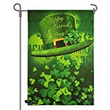 View TUPARKA St. Patrick's Day Garden Flag Shamrocks Home Flag St. Patrick's Day Clovers Flag for Irish Holiday Garden and Home Decorations 12 x 18 Inches - 