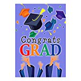 View Morigins Congrats Grad House Flag Graduation Cap Celebrate Party Flag 28" x 40" - 