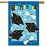 View Briarwood Lane Graduation Celebration House Flag Grads Diploma Caps 28" x 40" - 